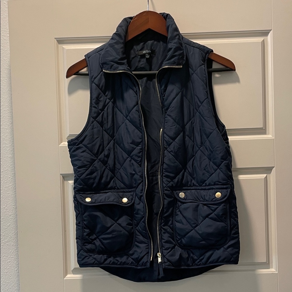 Quinn Midnight Blue Quilted Vest